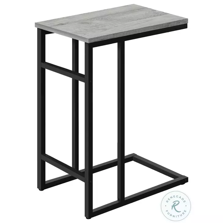 2171 Gray and Black 24" Accent Table