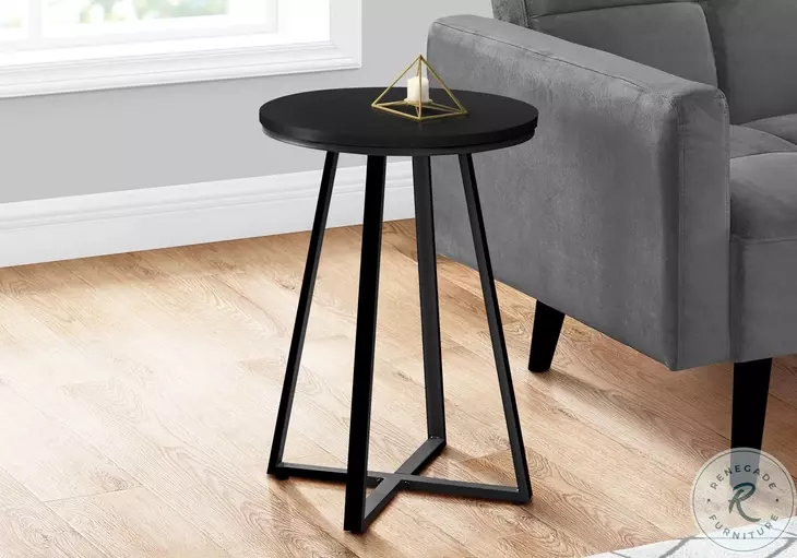 2175 Black 22" Accent Table