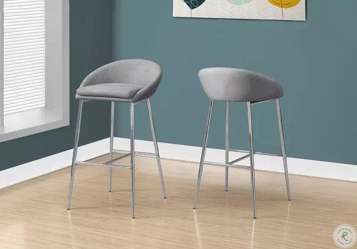 2298 Gray Bar Stool Set of 2