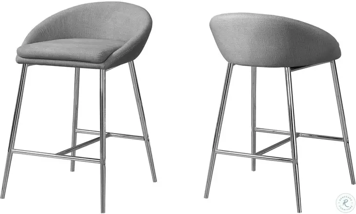 2299 Gray Bar Stool Set Of 2