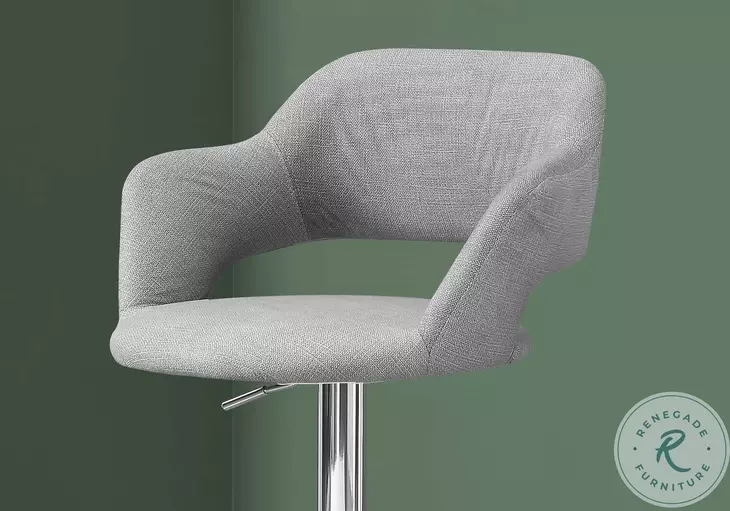 2363 Gray Hydraulic Lift Adjustable Bar Stool