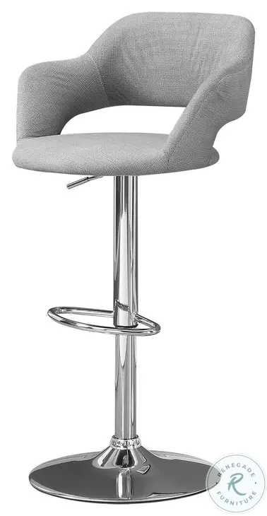 2363 Gray Hydraulic Lift Adjustable Bar Stool