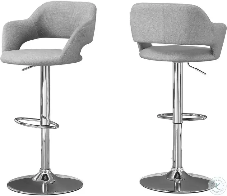 2363 Gray Hydraulic Lift Adjustable Bar Stool