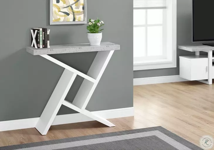 White 36" Console Table