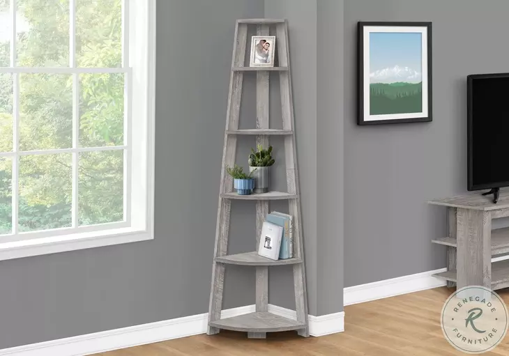 2433 Industrial Grey 72" Bookcase