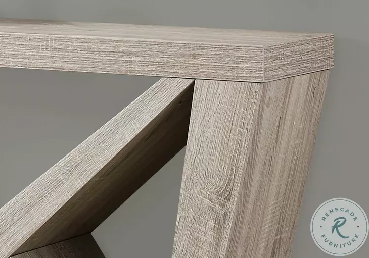 48" Dark Taupe Accent Table