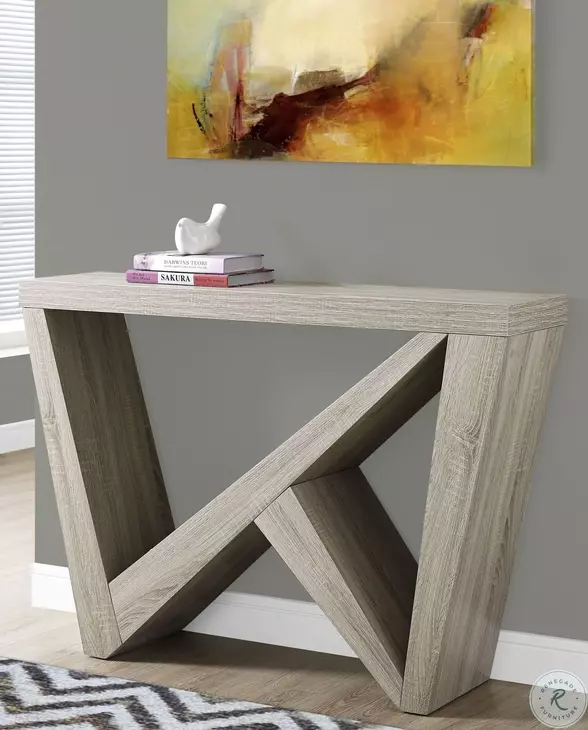48" Dark Taupe Accent Table