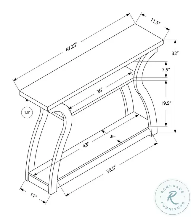 2438 White Accent Table