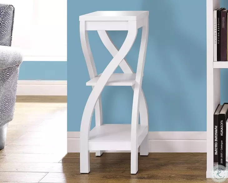 White 32" Plant Stand