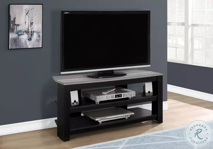 2564 Black And Grey 42"L TV Stand