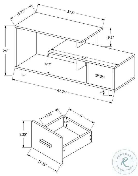 2611 Brown TV Stand