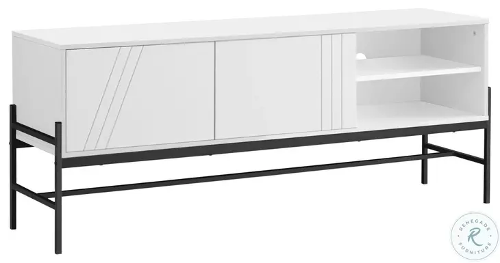 2738 White And Black TV Stand