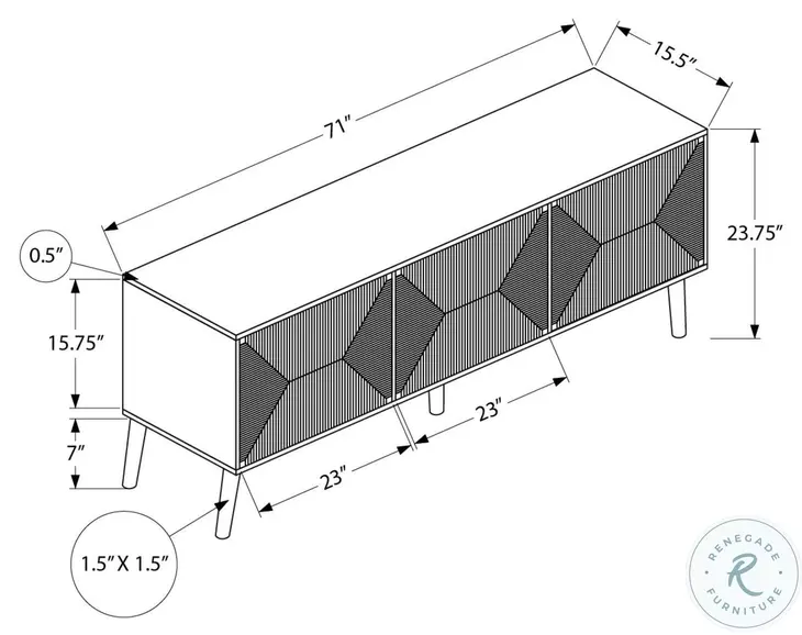 2793 Walnut TV Stand