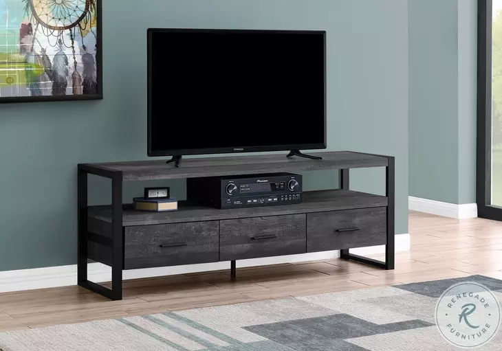 2823 Black 60" TV Stand