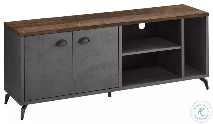 2831 Grey And Brown 60" TV Stand