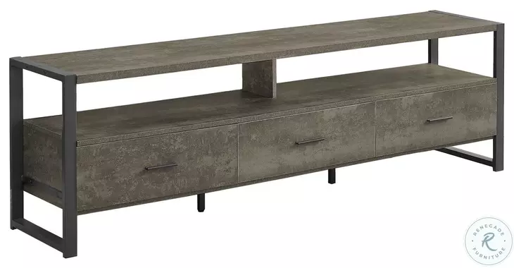 2847 Dark Bronze and Black TV Stand