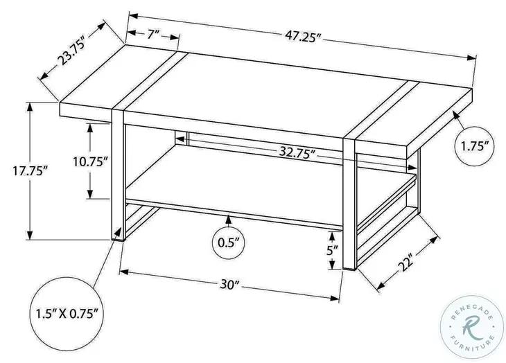 2860 Black Coffee Table