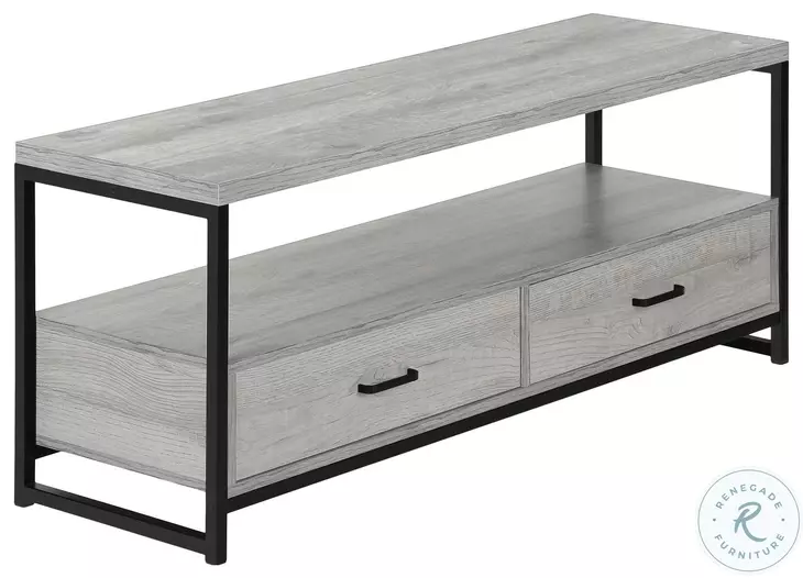 2871 Grey And Black 48" TV Stand
