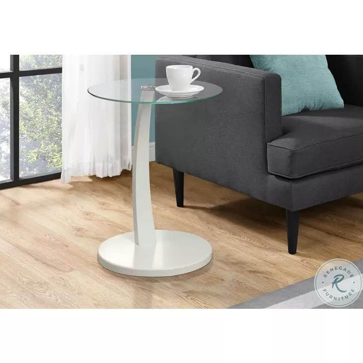 3017 White Bentwood Accent Table