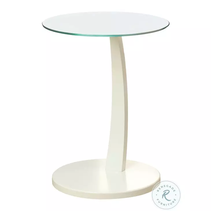 3017 White Bentwood Accent Table
