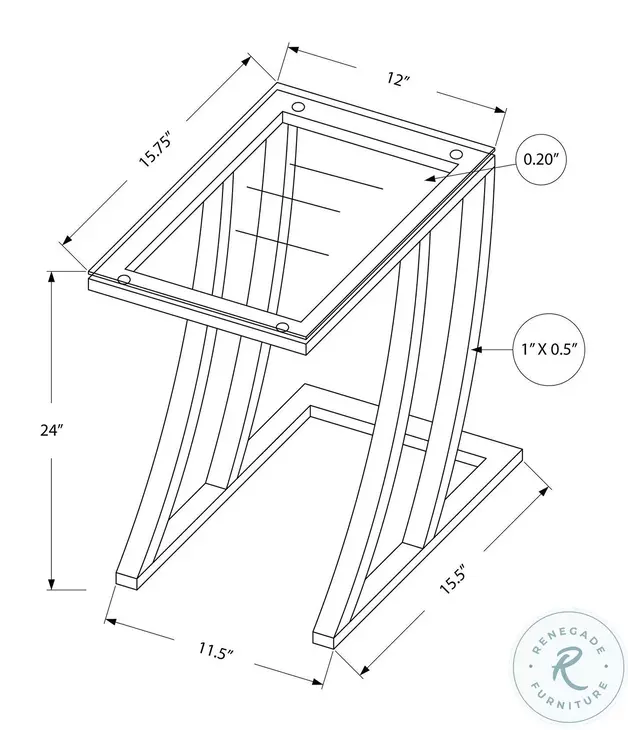 3089 Black Accent Table