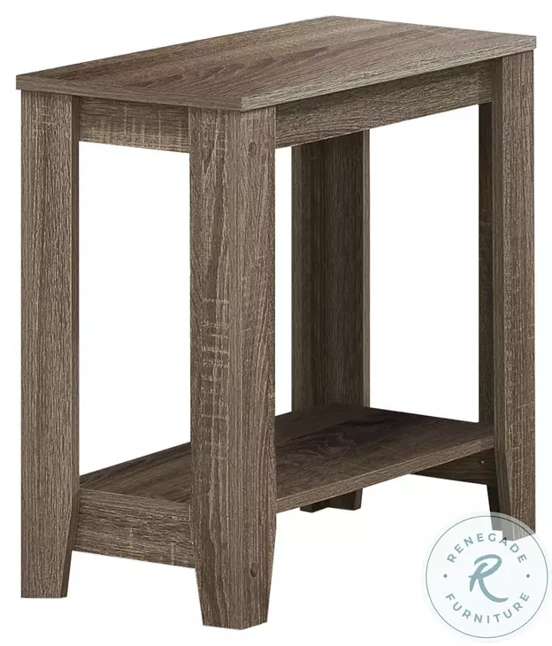 Dark Taupe Reclaimed-Look Accent Side Table