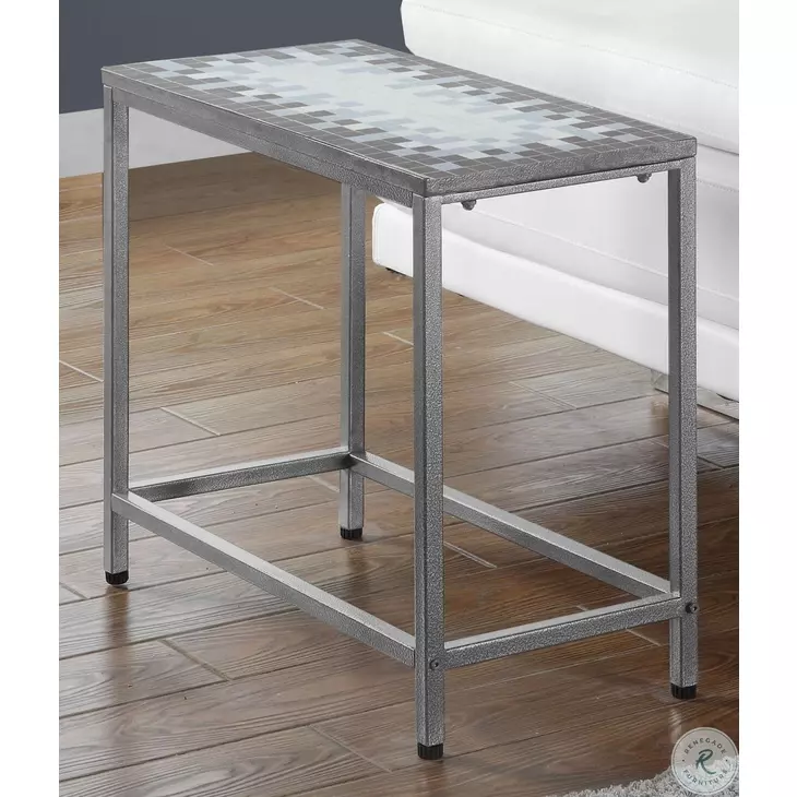 Gray Rectangular Accent Table