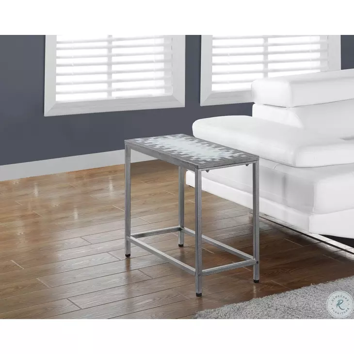 Gray Rectangular Accent Table