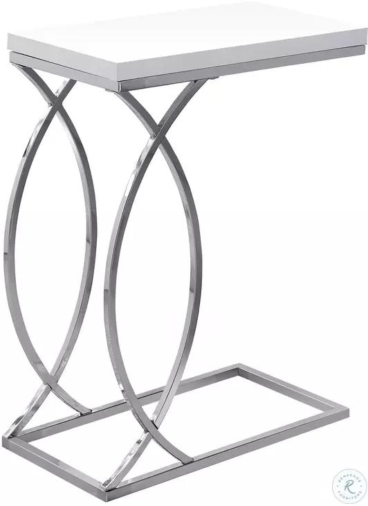 Glossy White Accent Table