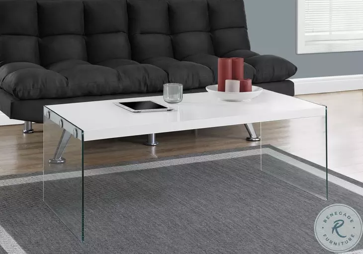 3286 White Rectangular Cocktail Table