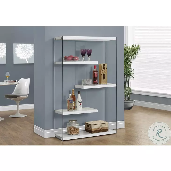 Glossy Hollow-Core 60" Bookcase