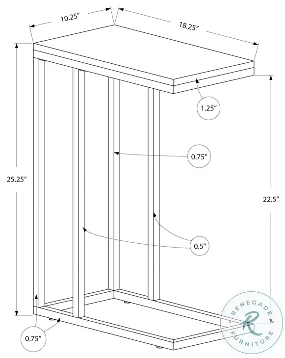 Gray Cement Accent Table