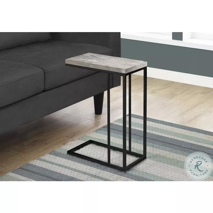 3404 Grey And Black Accent Table