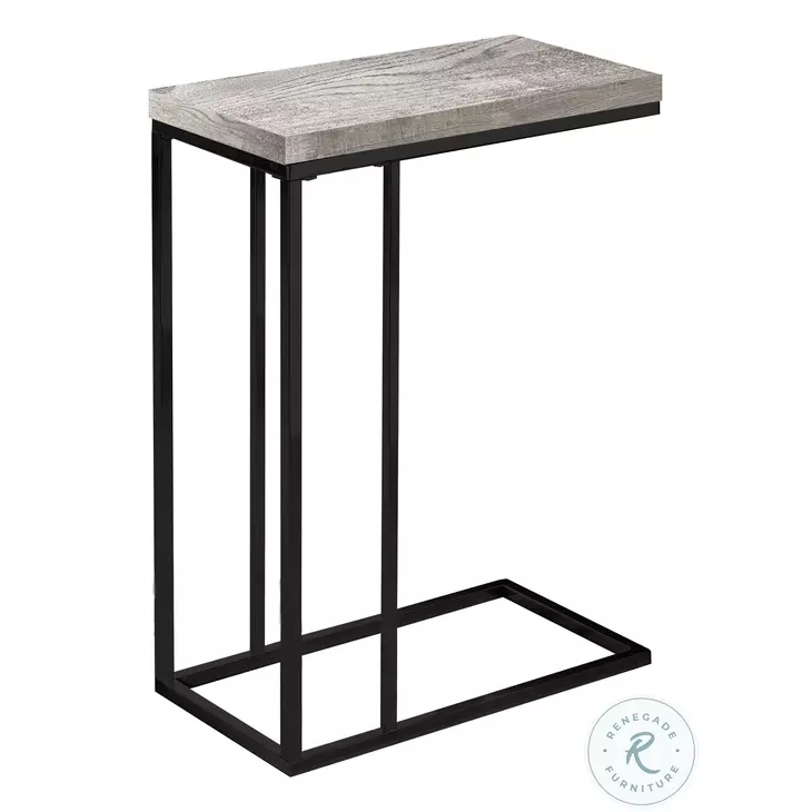 3404 Grey And Black Accent Table