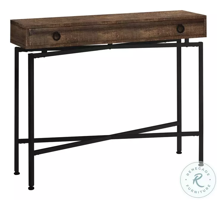 3453 Brown And Black Console Table