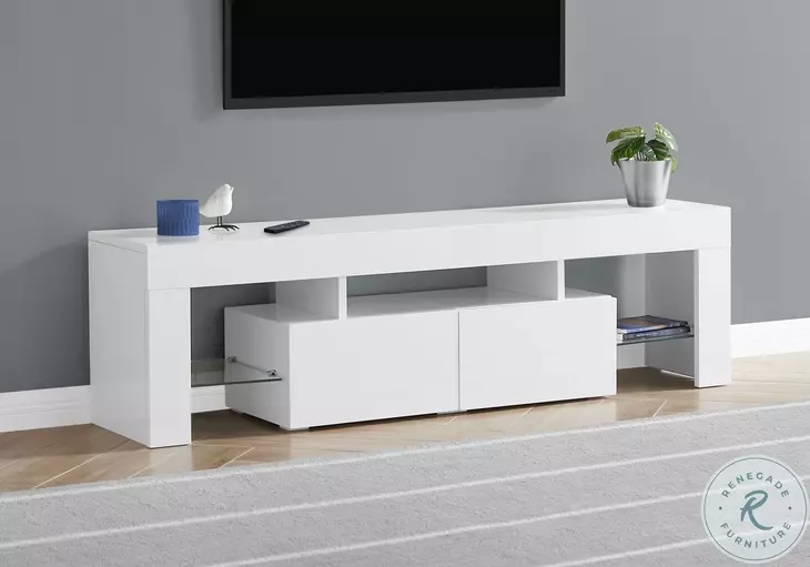 3548 High Glossy White TV Stand