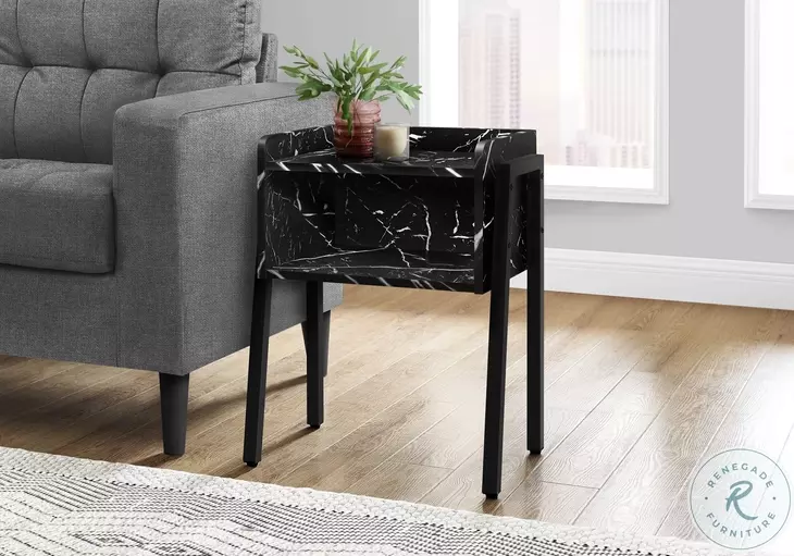 3590 Black 23" Accent Table