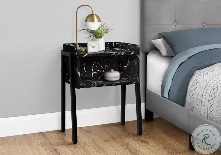 3590 Black 23" Accent Table