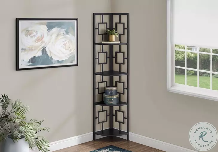 3610 Black 62" Bookcase