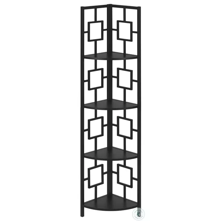 3610 Black 62" Bookcase