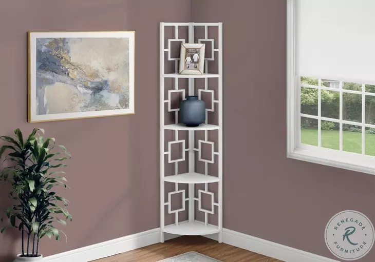 3613 White 62" Bookcase