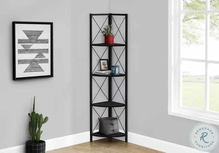 3649 Black Bookcase