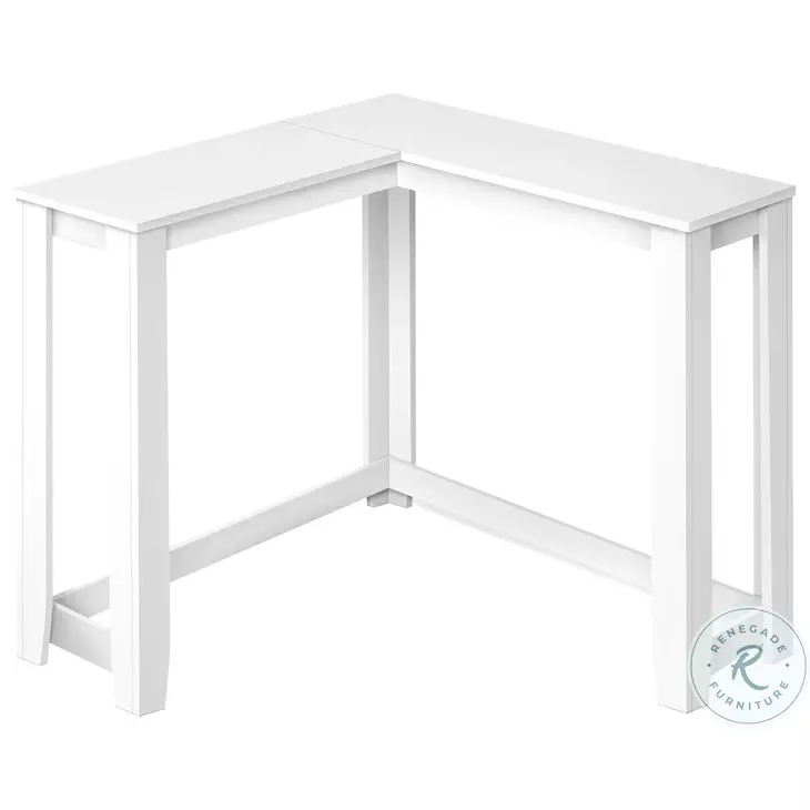 3656 White 36" Corner Sofa Table