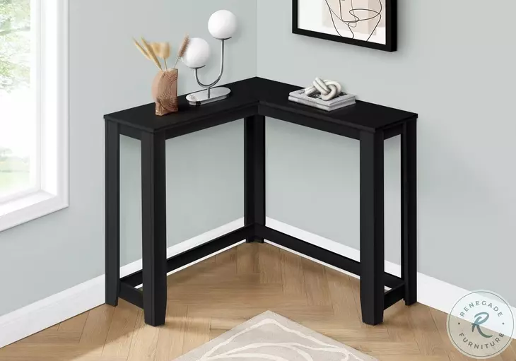 3657 Black 36" Corner Sofa Table