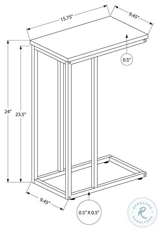 3763 Black Accent Table
