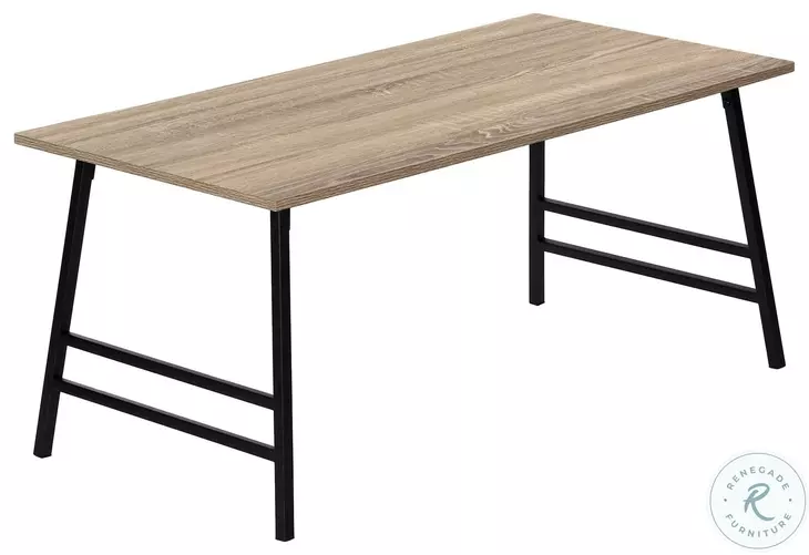 3792 Dark Taupe And Black 40" Coffee Table