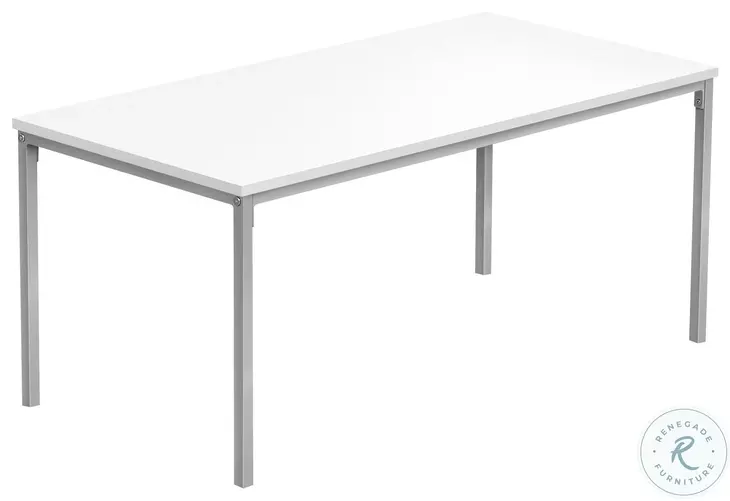 3795 White And Silver 40" Coffee Table