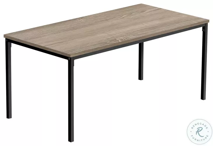 3797 Dark Taupe And Black 40" Coffee Table