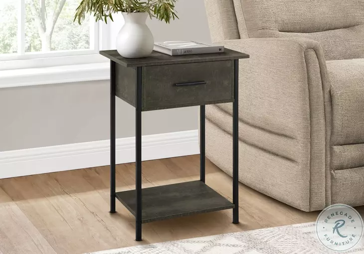 3815 Dark Bronze and Black Accent Table