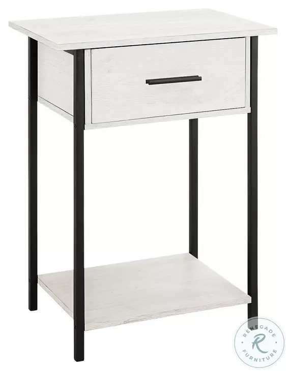 3817 Washed Oak and Black Accent Table
